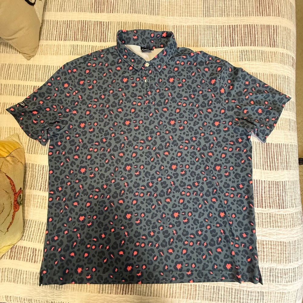 Sunday Swagger Men's Blue and Pink Patterned Shirt 3X